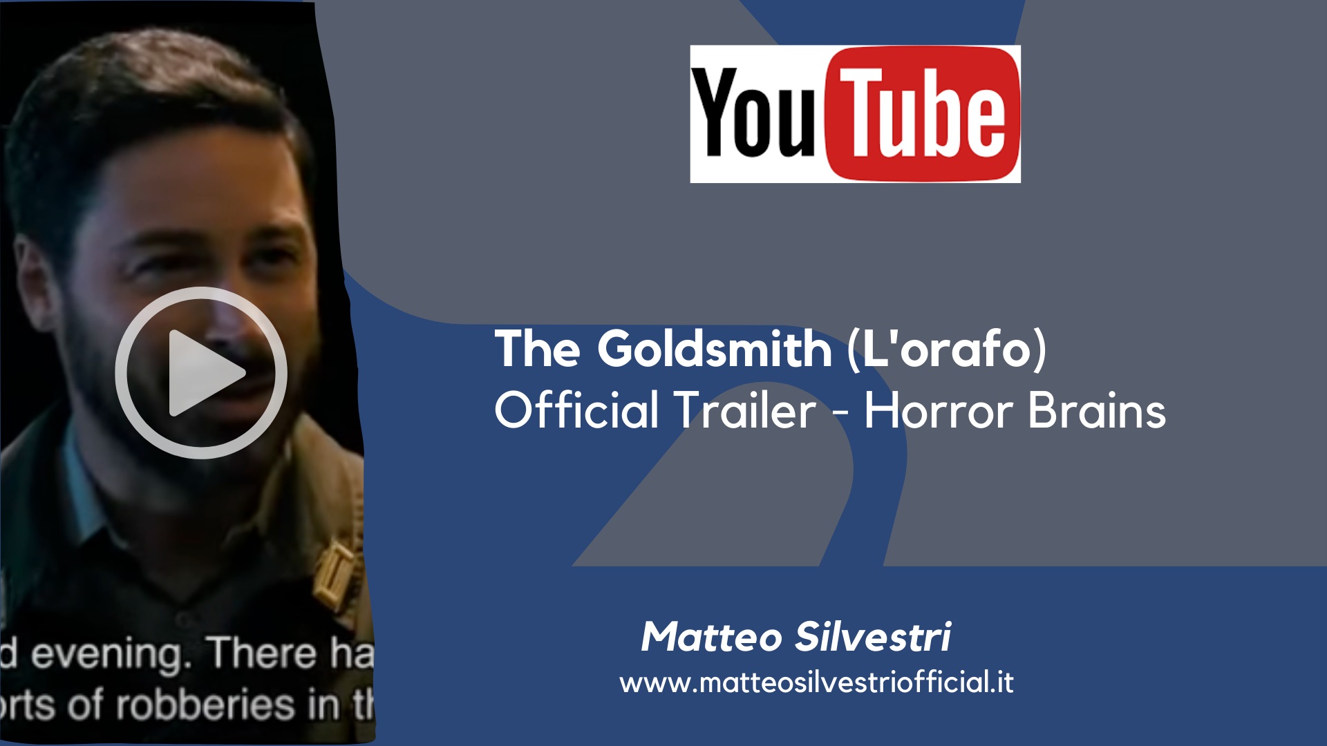 Matteo Silvestri - The Goldsmith (L'orafo) - Official Trailer - Horror Brains